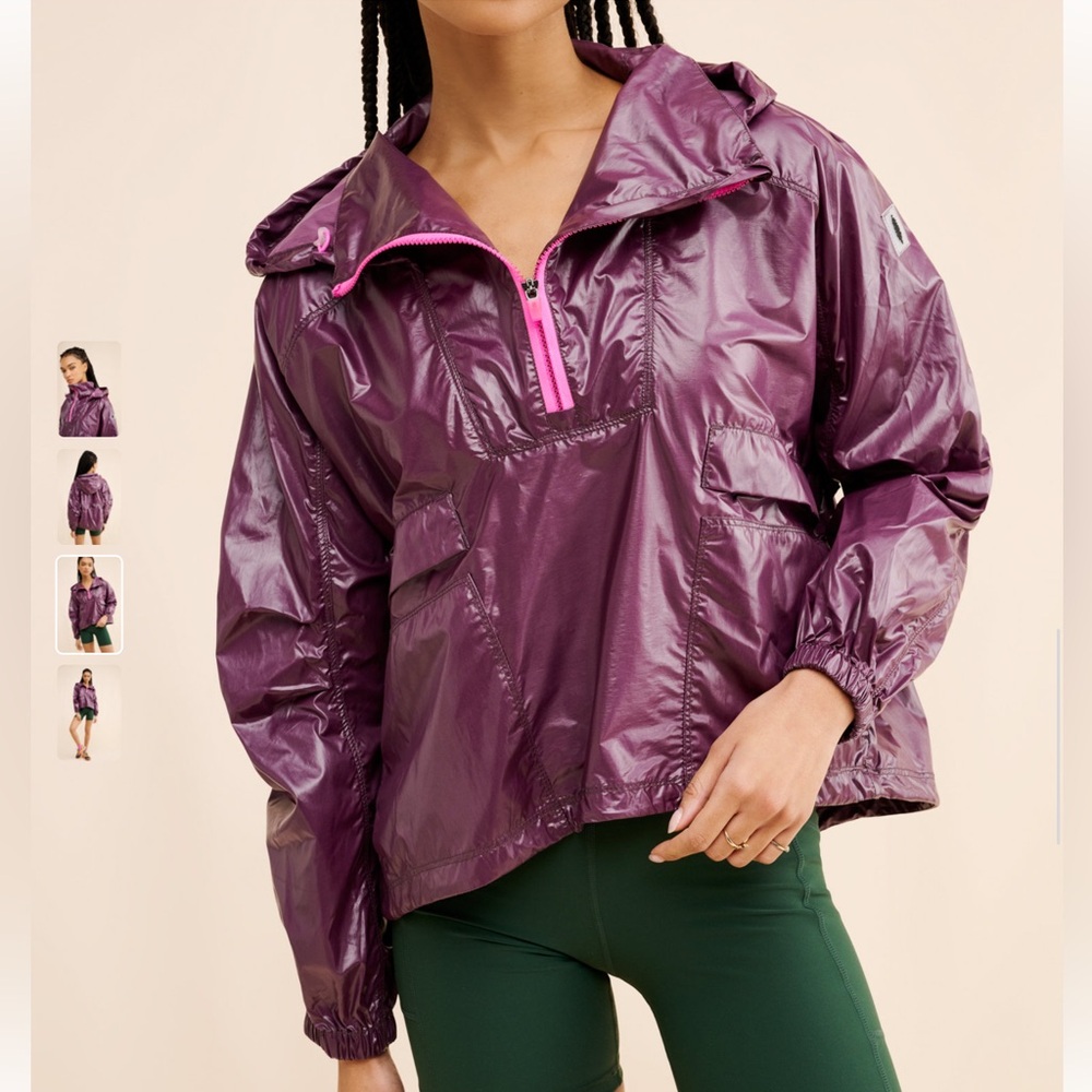 Free People Spring Showers Solid Rain Jacket - image 1